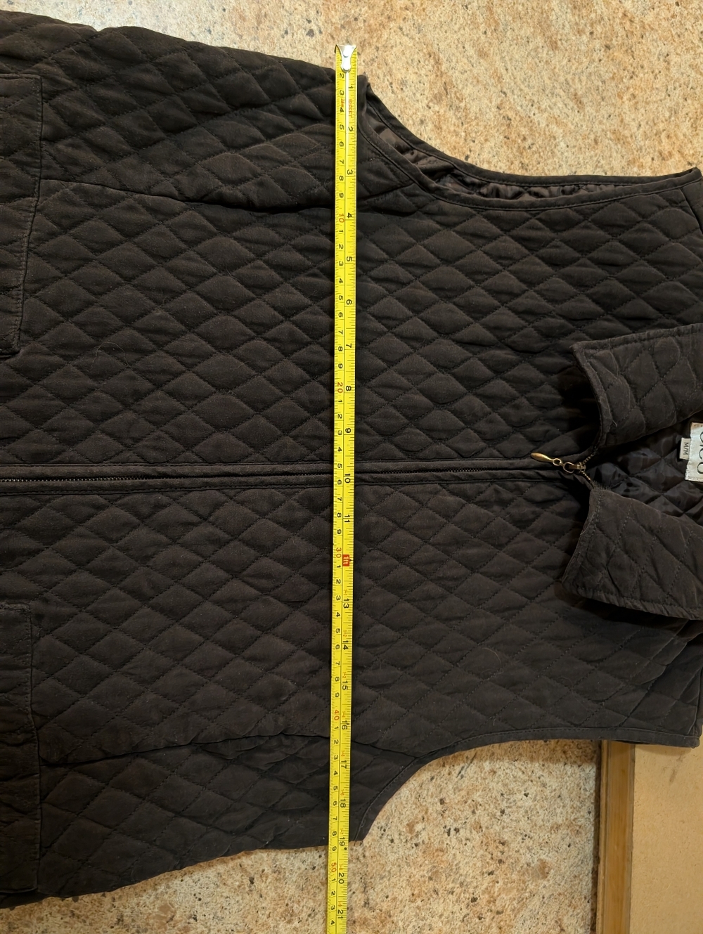 Vintage Cleo Quilted Brown Vest - Picture 8 of 8